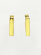 NVR Men's Gold-Polished Geometric Shape Stainless Steel Hoop Earrings