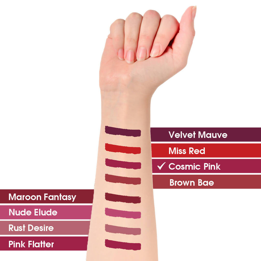 TAC - The Ayurveda Co. Liquid Matte Cosmic Pink Lipstick | Grocsy