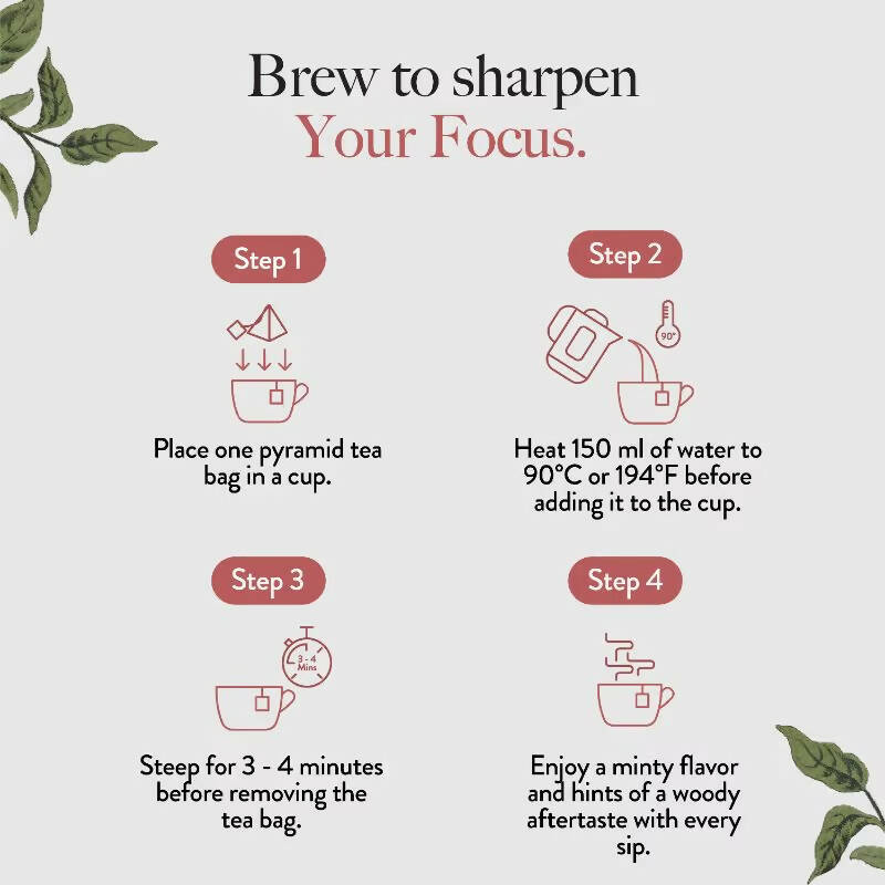 Wellbeing Nutrition Focus Herbal Tea | Grocsy