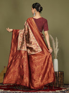 Shree Shyam Fashion Lichi Silk Cream Saree | Grocsy