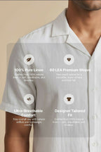 Terra — White Linen Shirt by Hilo Design | Grocsy