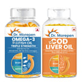 Dr. Morepen COD Liver Oil Softgels and Omega 3 Deep Sea Fish Oil Softgels Combo | Grocsy