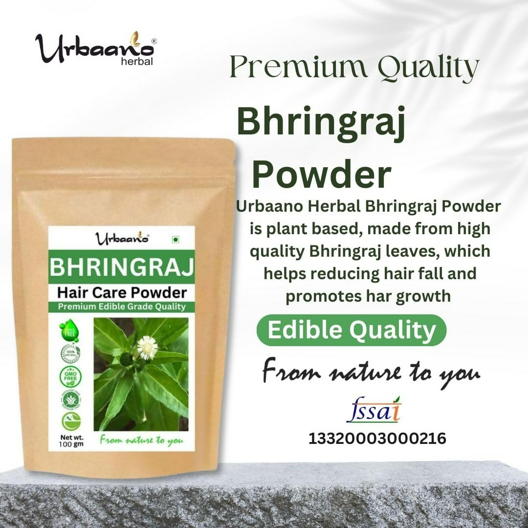 Urbaano Herbal Pure Bhringraj Powder Eclipta alba For Hair Growth Hair Mask | Grocsy