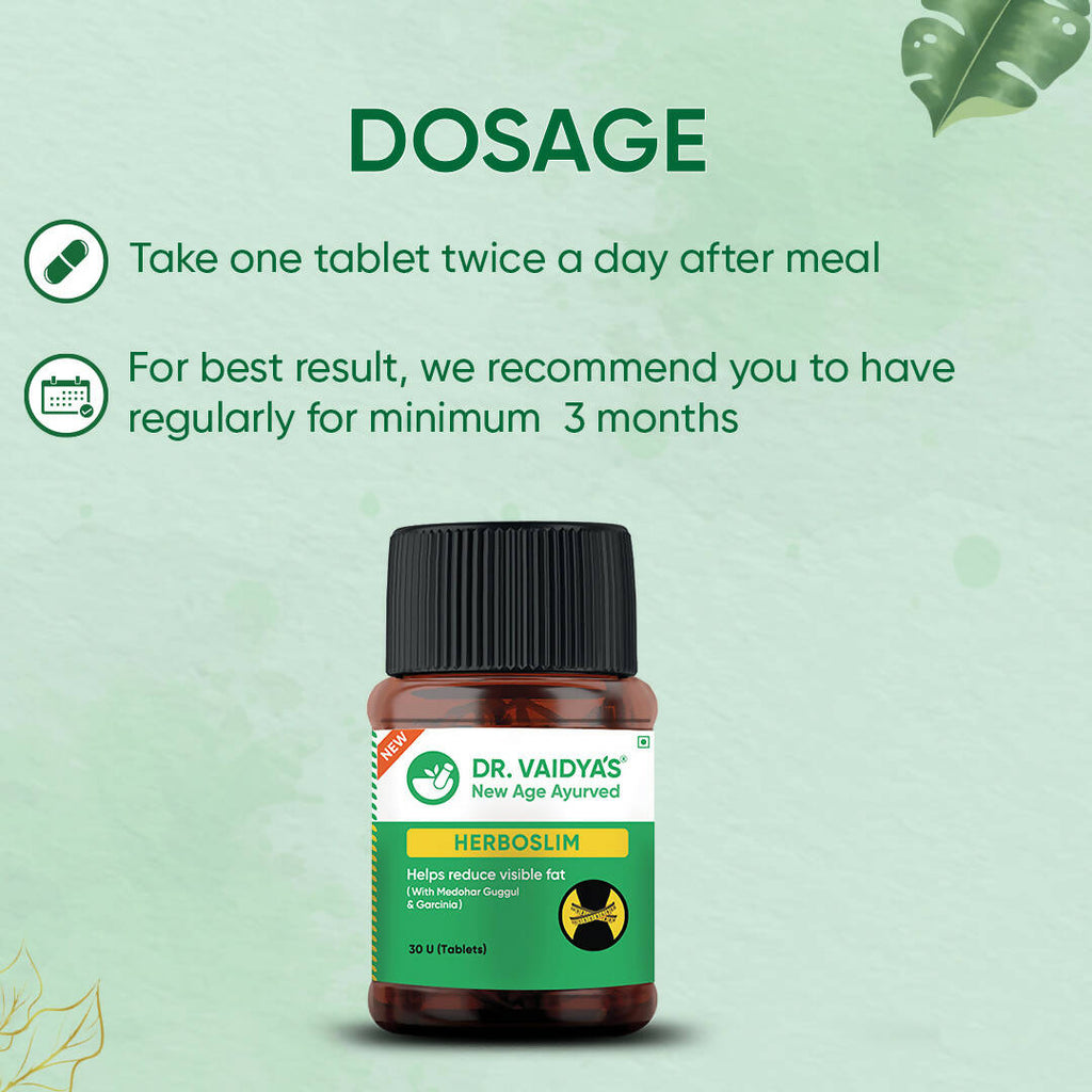 Dr. Vaidya's Herboslim Tablets | Grocsy