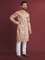 Anaita Multicolour Printed Pure Silk Straight Kurta | Grocsy