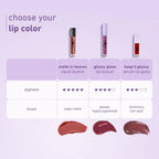 Plum Glassy Glaze Lip Lacquer 3-in-1 Lipstick + Lip Balm + Gloss 07 Mauvelous | Grocsy