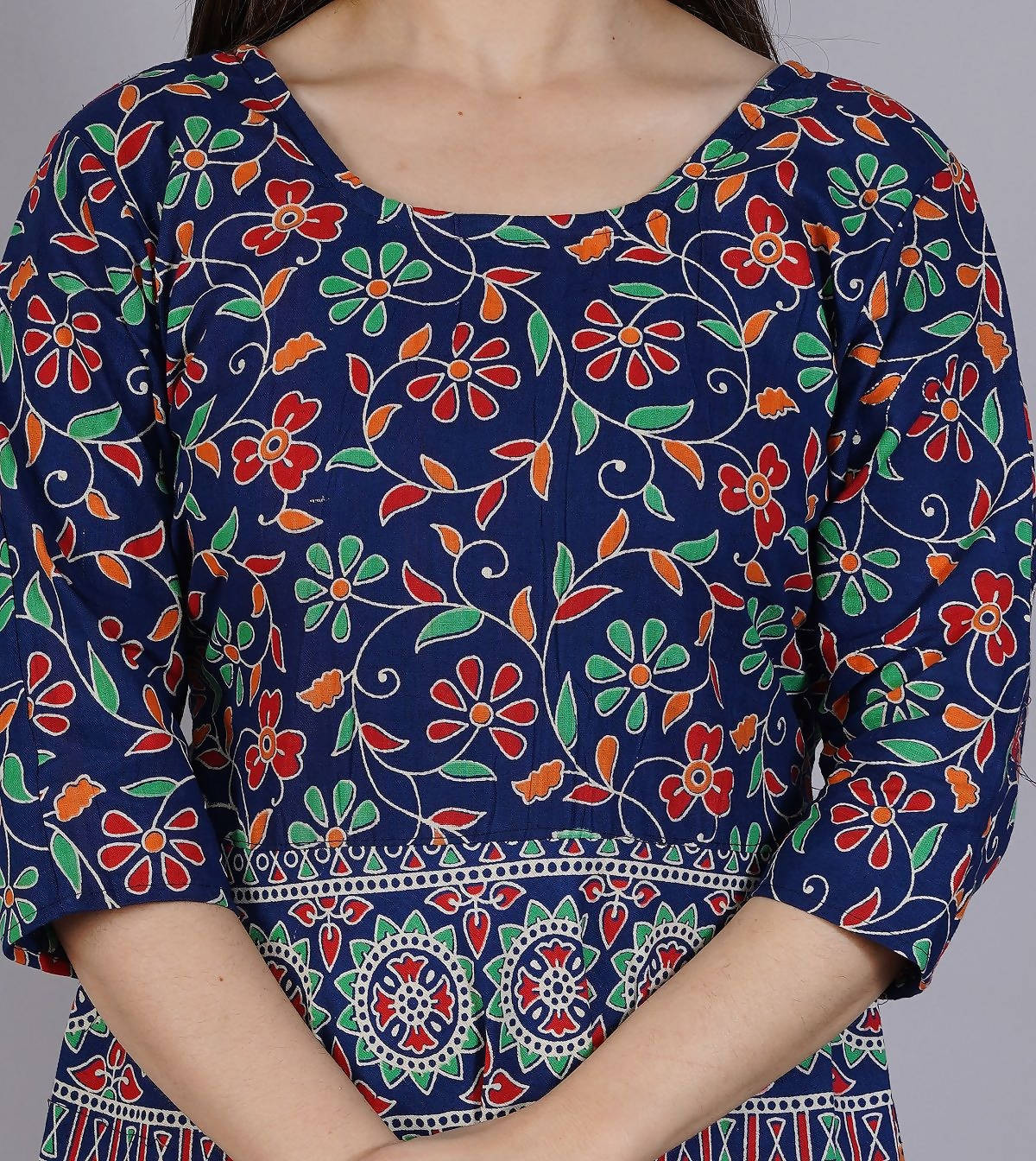 Vamika Multicolor Cotton Printed Party/Casual Wear Kurti (GAM18K) | Grocsy