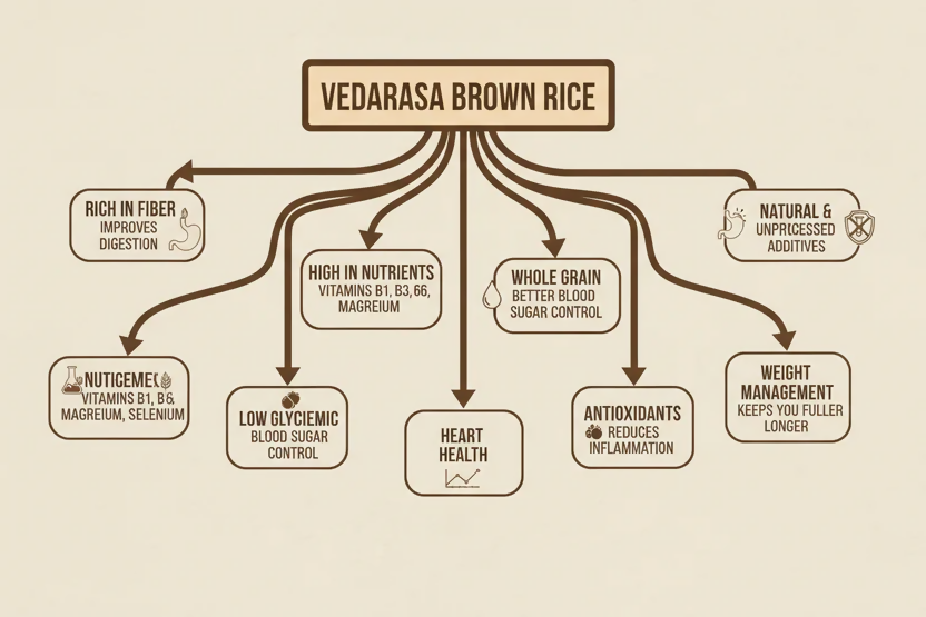 VedaRaSa Natural & Organic Brown Rice | Grocsy