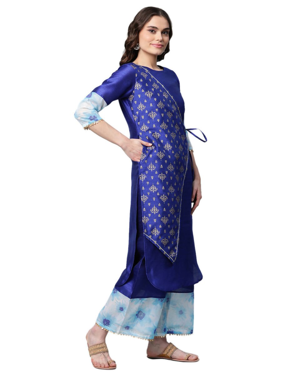 Ahalyaa Women's Traditional wear Kurta Set - Royal Blue | Grocsy
