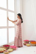 Designer Stylish Pink Muslin Stitched Suit With Dupatta - Anbazaar | Grocsy