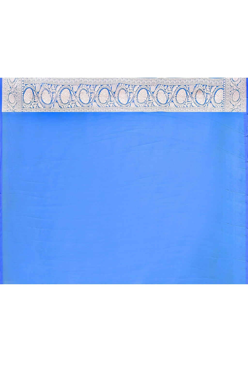 Joban Fashion Blue Banarasi Katan Pure Handloom Banarasi Silk Saree | Grocsy