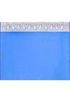 Joban Fashion Blue Banarasi Katan Pure Handloom Banarasi Silk Saree | Grocsy