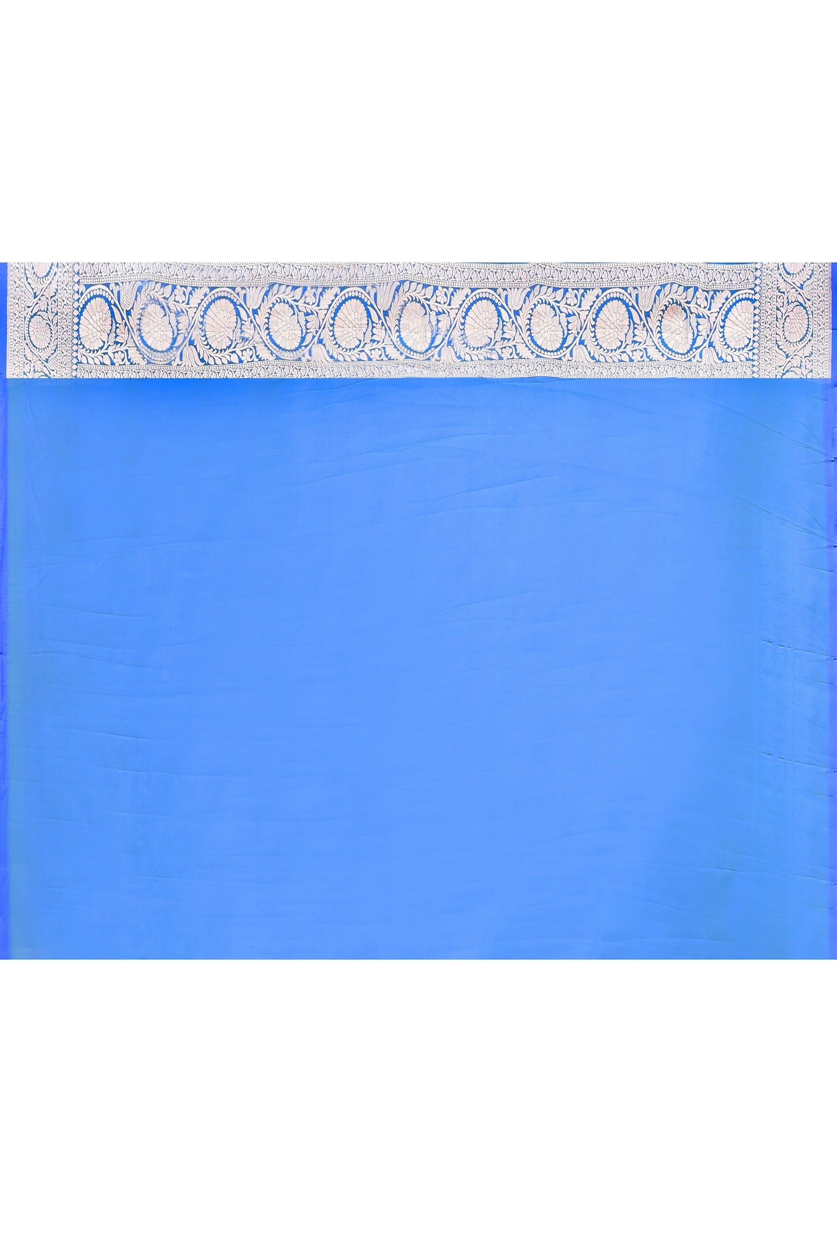 Joban Fashion Blue Banarasi Katan Pure Handloom Banarasi Silk Saree | Grocsy