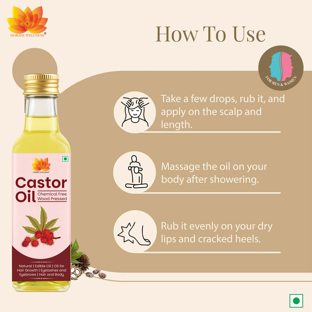Dorjee Wellness Wood Pressed Castor Oil | Grocsy