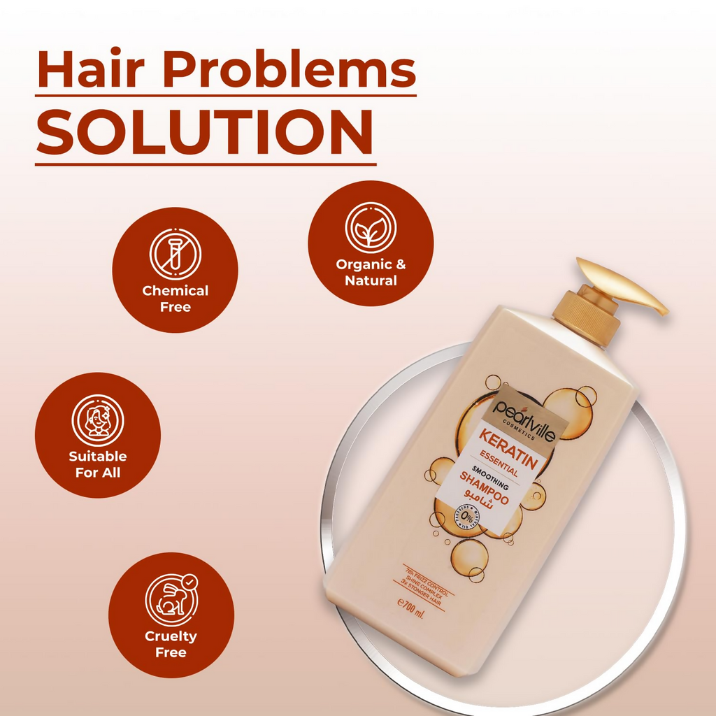 Pearlville Keratin Essential Smoothing Shampoo | Grocsy