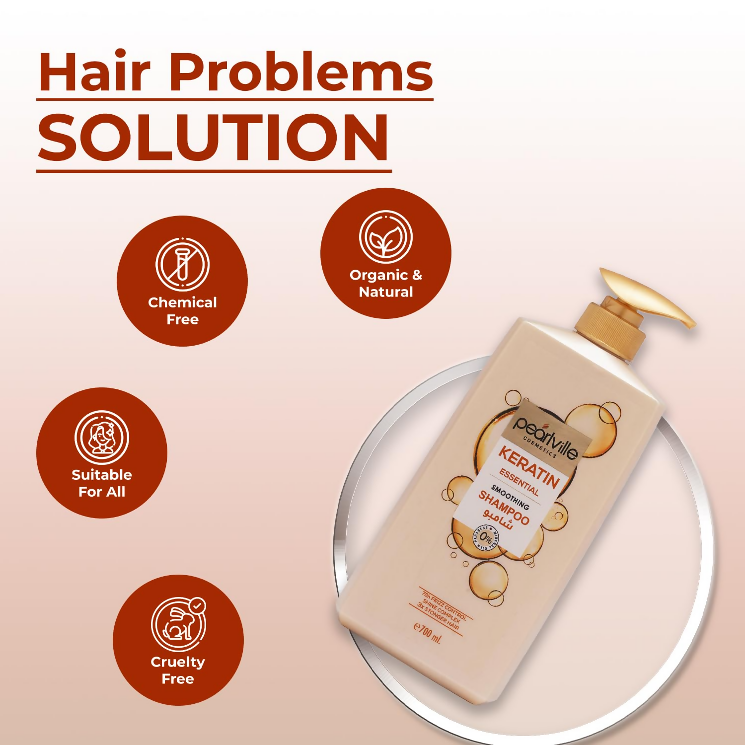 Pearlville Keratin Essential Smoothing Shampoo | Grocsy