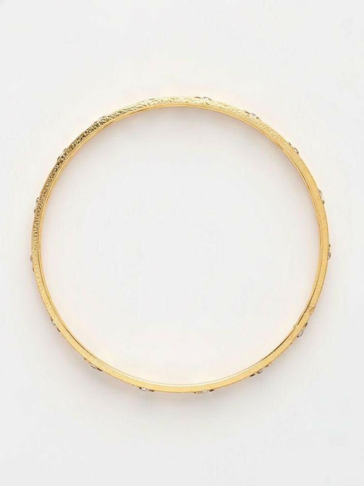 NVR Women Set of 2 Gold Plated CZ Stone Bangle | Grocsy