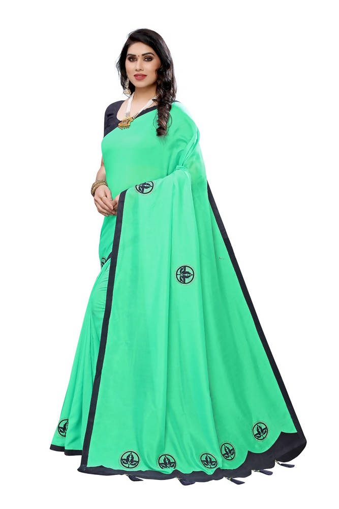 Vamika Designer Green Dola Silk Saree | Grocsy