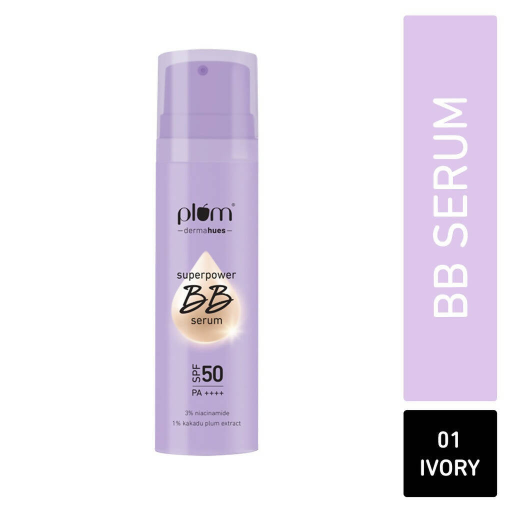 Plum Superpower BB Serum with SPF 50 PA ++++ 01 Ivory | Grocsy