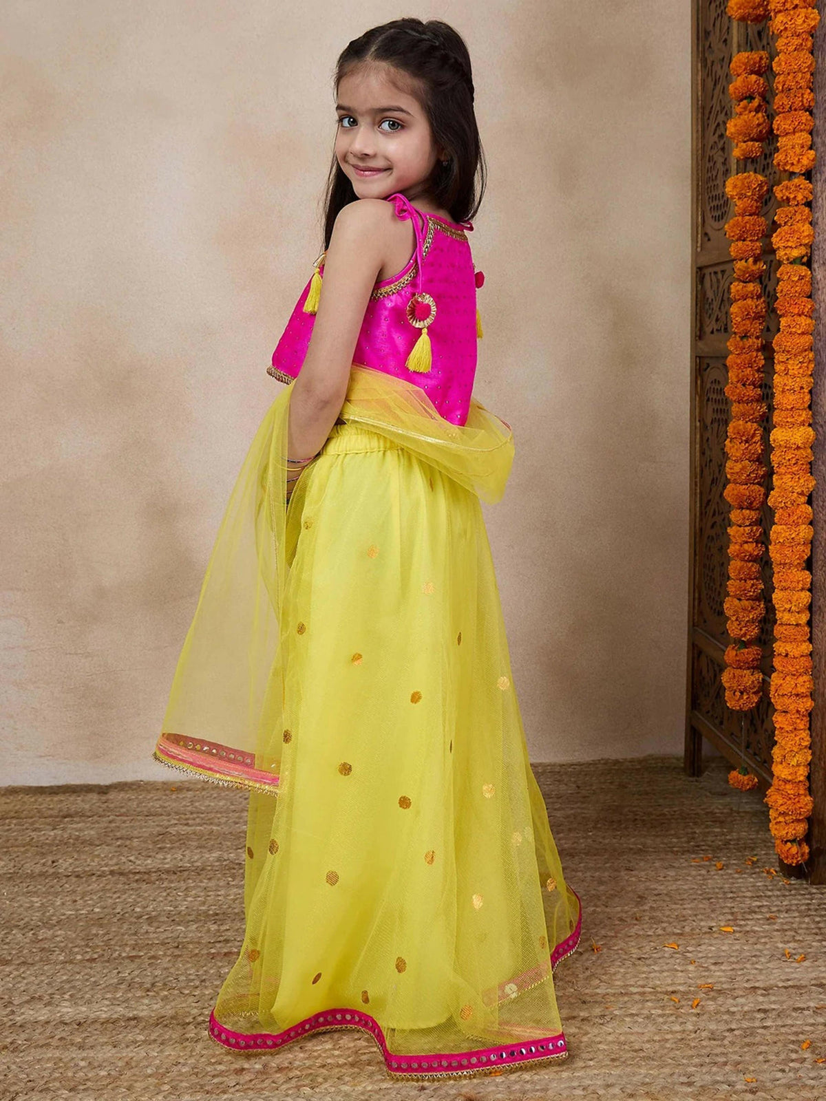 Joban Fashion Girl's Pink Color Lehenga Choli | Grocsy