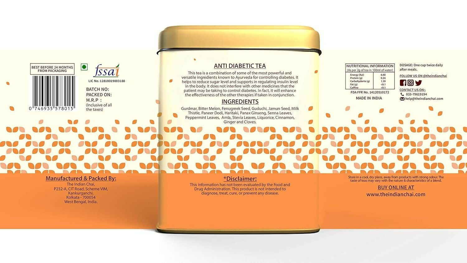 The Indian Chai - Anti Diabetic Tea | Grocsy