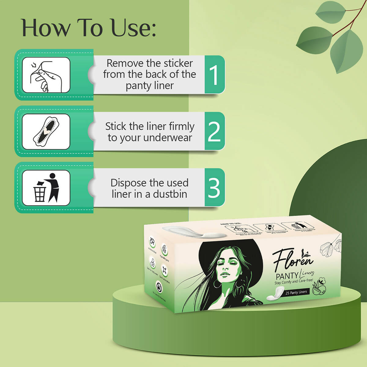 Floren Panty Liners Curvy Design for Extra Comfort | Grocsy
