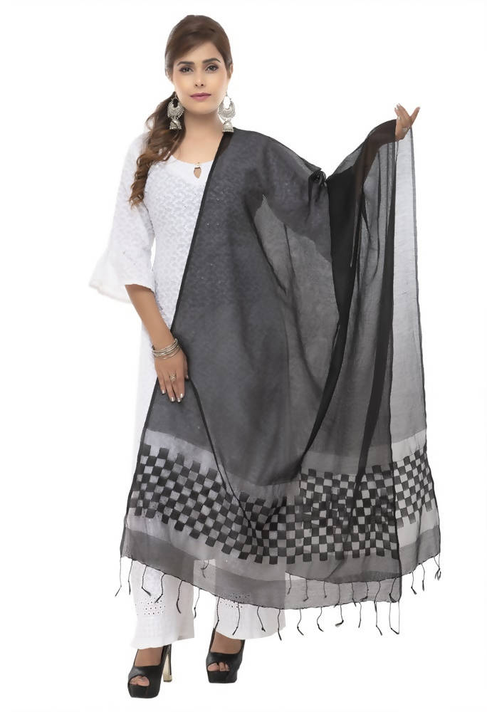 Mominos Fashion Black Buta Cut Dupatta | Grocsy