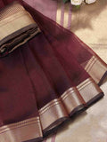 Shree Shyam Fashion Organza Purple Saree | Grocsy