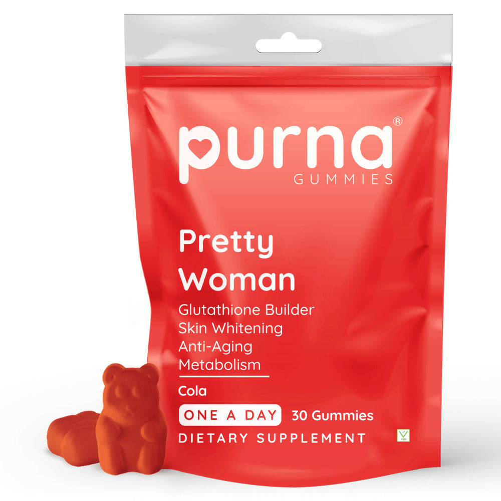 Purna Gummies Glutathione Cola Flavour Gummies for Skin Brightening | Grocsy