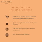 Glamveda Orange Anti Tan Foaming Face Wash | Grocsy