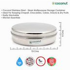 coconut Stainless Steel - Sleek Multipurpose Storage Container | Grocsy