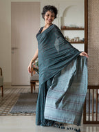 Suta Green Woven Design Pure Cotton Saree | Grocsy