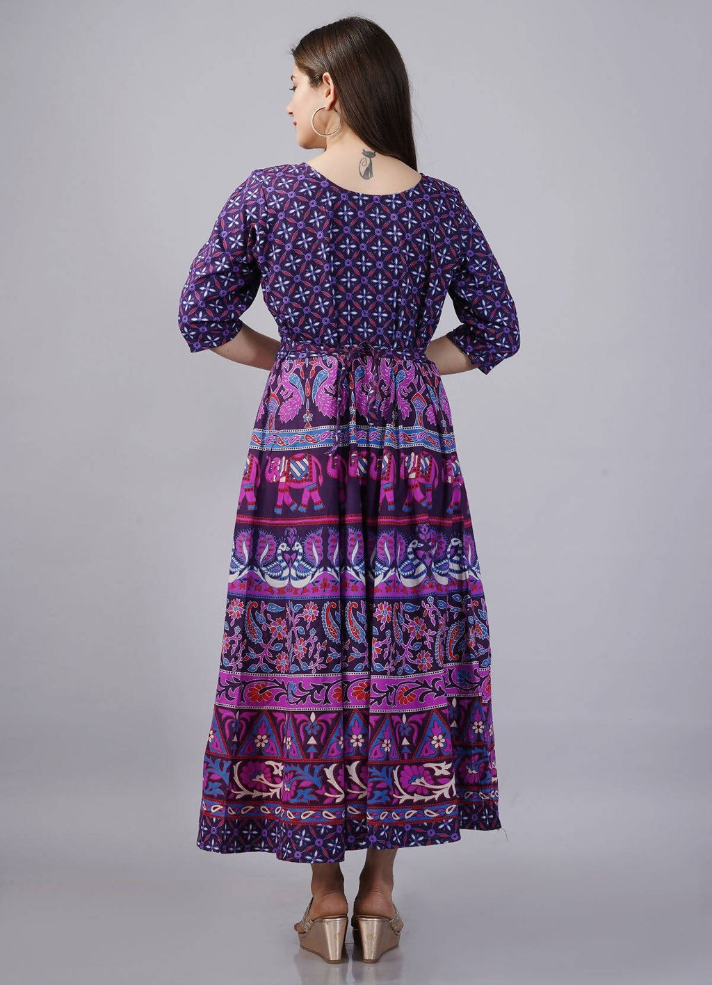 Vamika Multicolor Cotton Printed Party/Casual Wear Kurti (GAM19K) | Grocsy