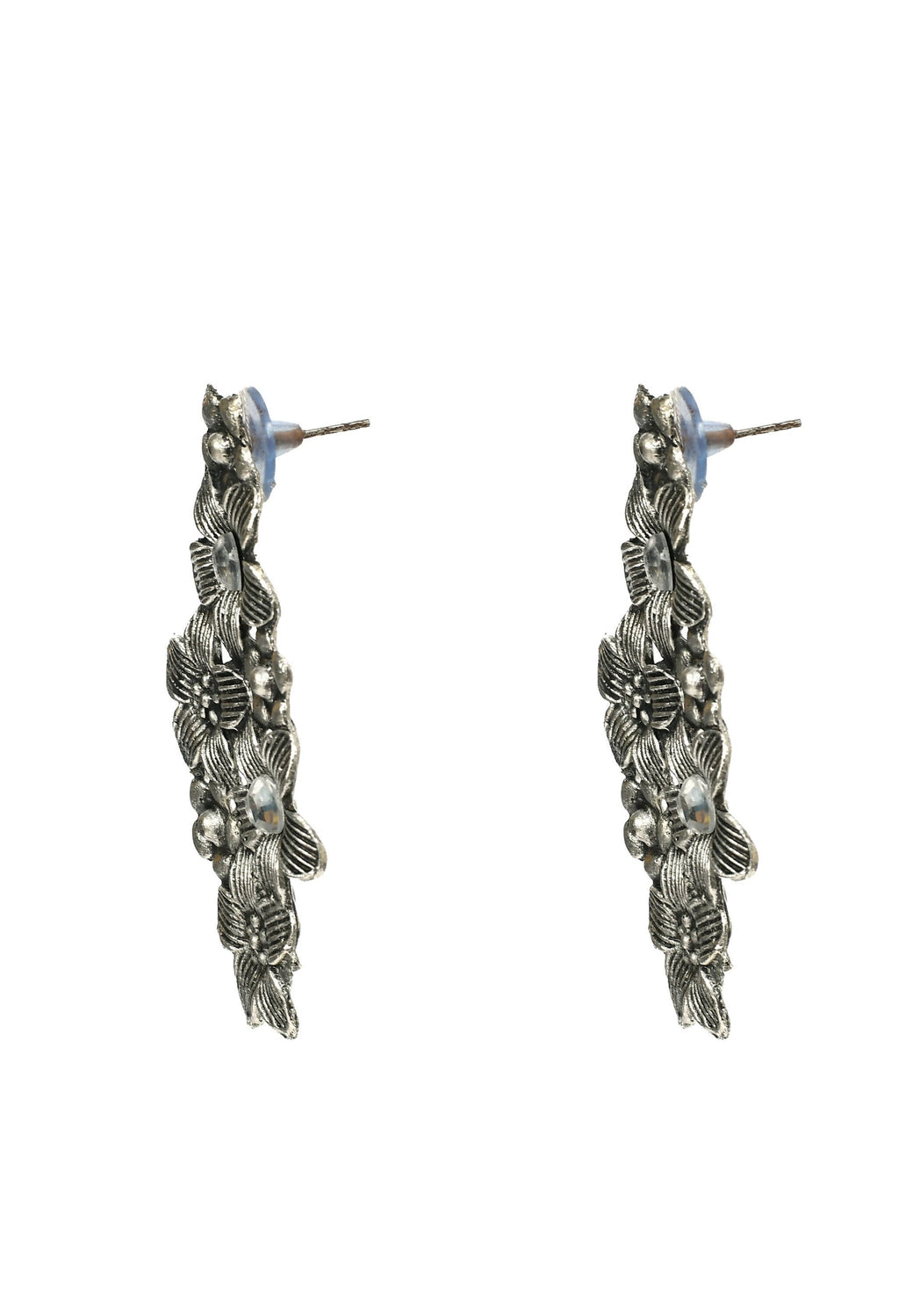 Mominos Fashion Johar Kamal Oxidised Silver-Plated Hasli Design Necklace Choker Set For Women | Grocsy