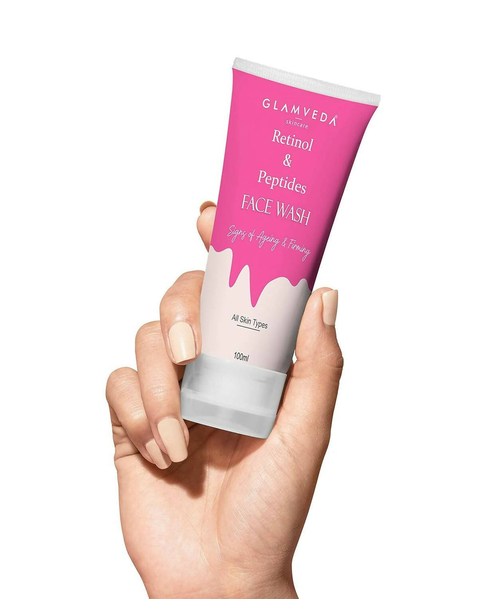 Glamveda Retinol & Peptide Anti Ageing Face Wash | Grocsy