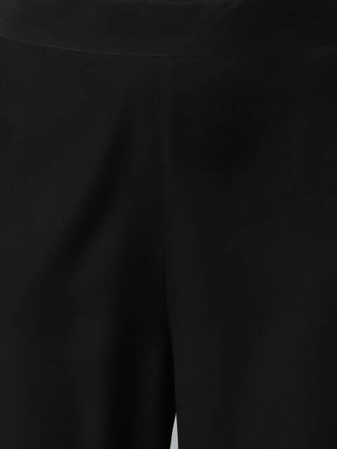 FIORRA Women's Black Poly Crepe A-Line Kurta Set | Grocsy