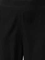 FIORRA Women's Black Poly Crepe A-Line Kurta Set | Grocsy