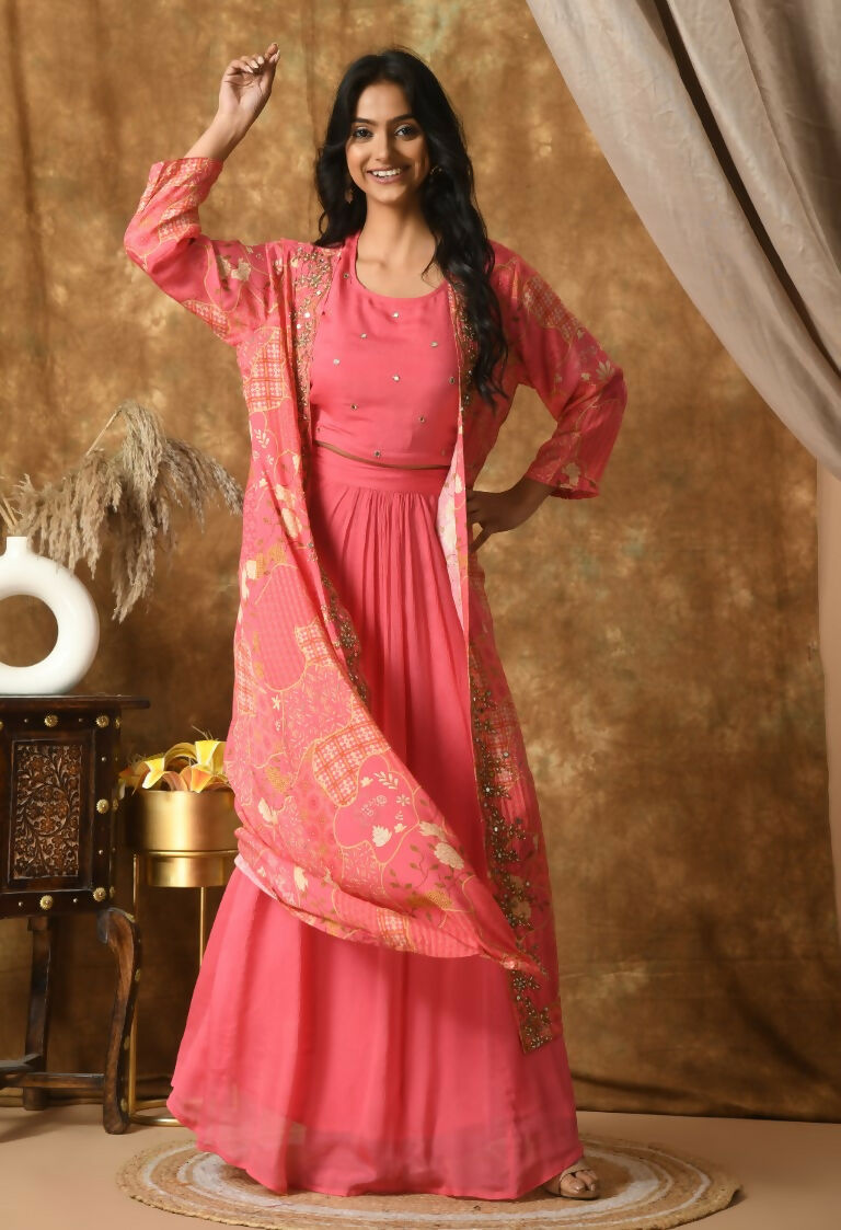 Joban Fashion Pink Maslin Kurta Set | Grocsy