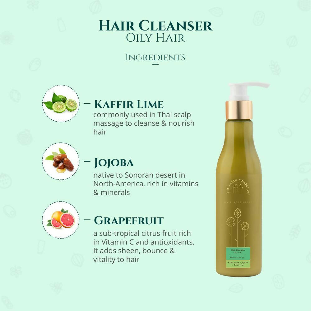 The Earth Collective Hair Cleanser - Oily Hair- Shampoo | Grocsy