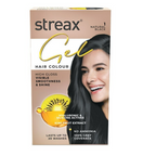 Streax Gel No Ammonia 100% Grey Coverage Hair Color - Natural Black | Grocsy