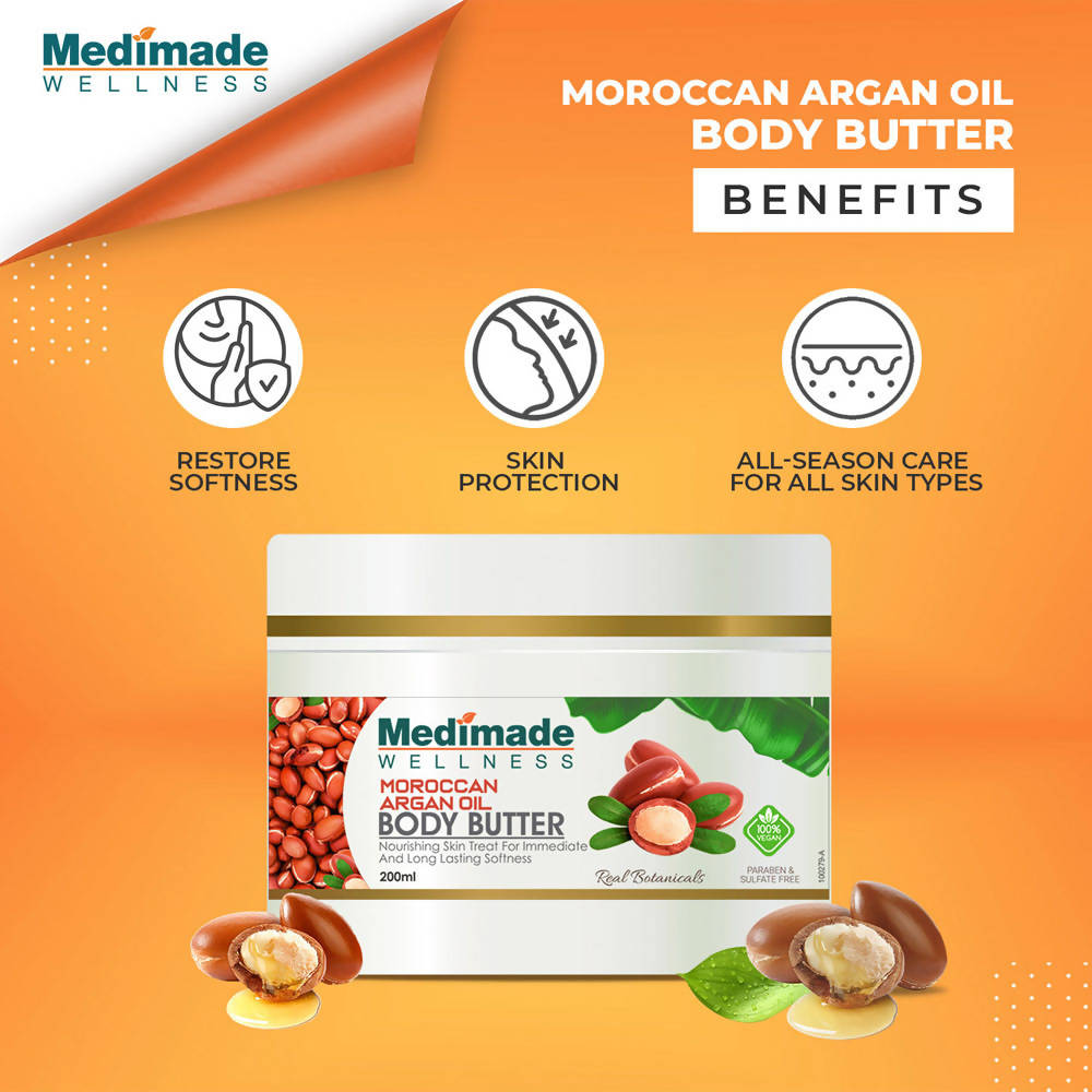 Medimade Wellness Moroccan Argan Oil Body Butter | Grocsy