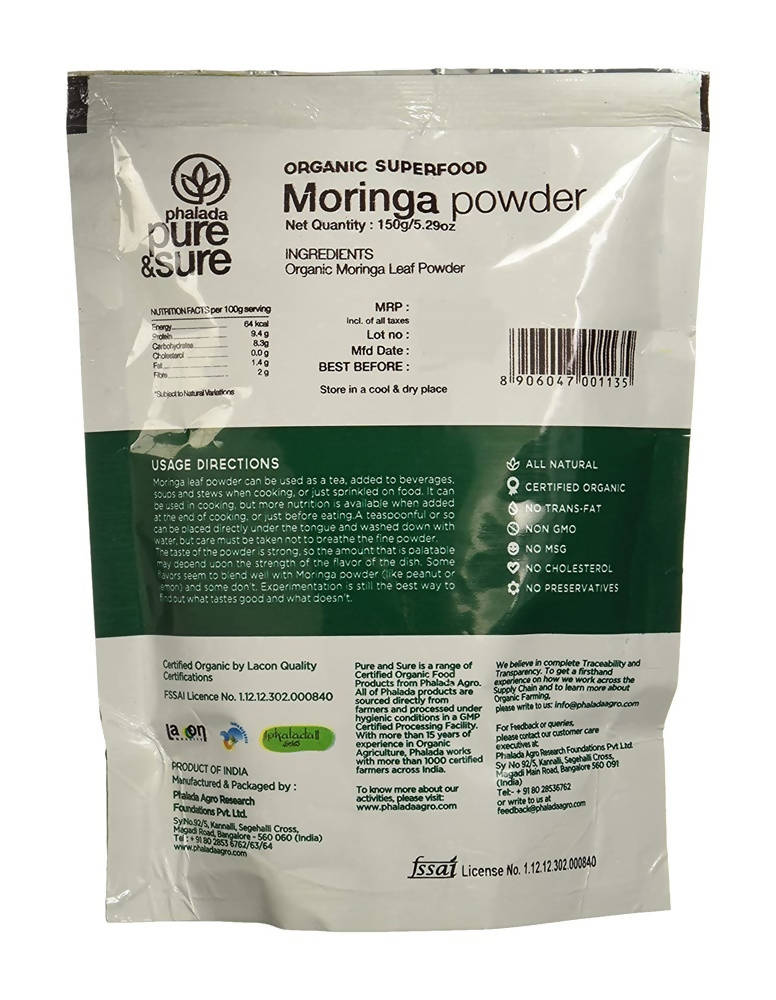 Pure & Sure Organic Moringa Powder | Grocsy