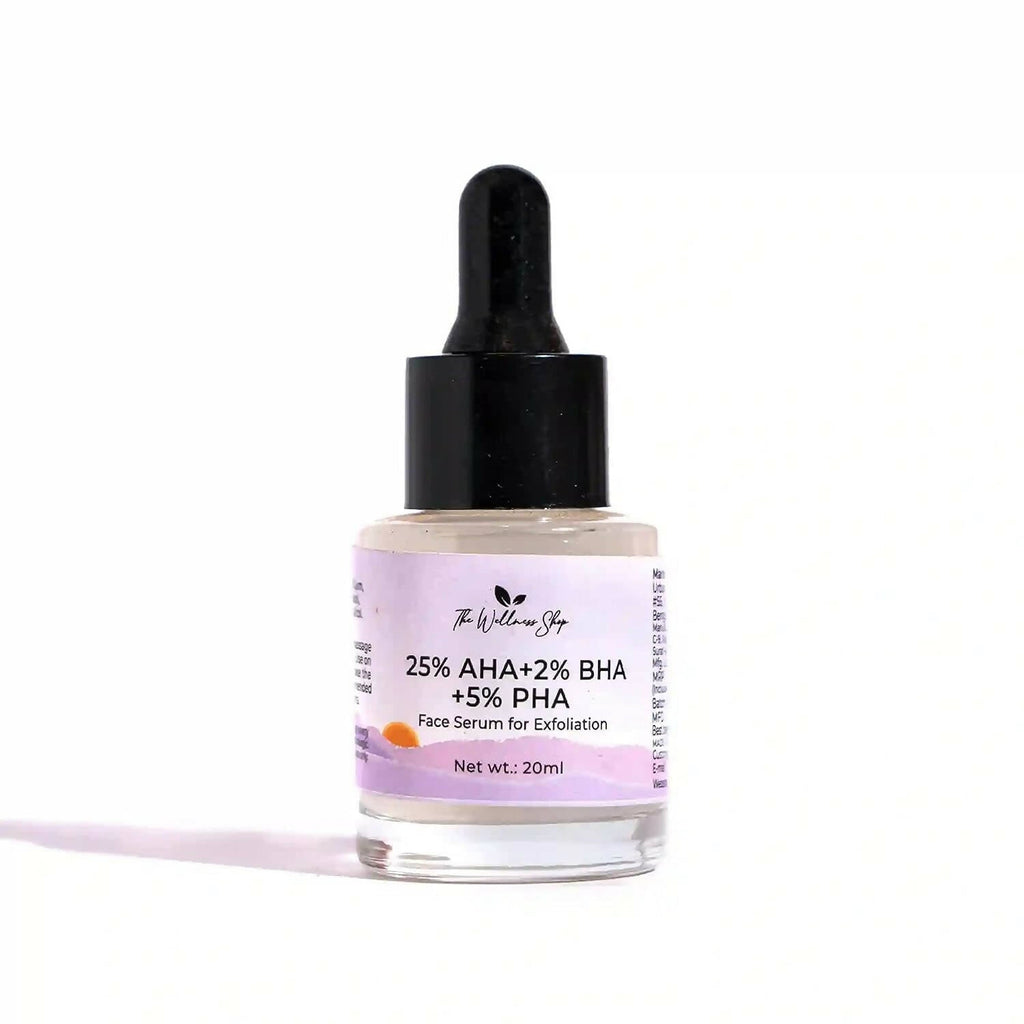 The Wellness Shop 25% AHA + 2% BHA + 5% PHA Face Serum | Grocsy