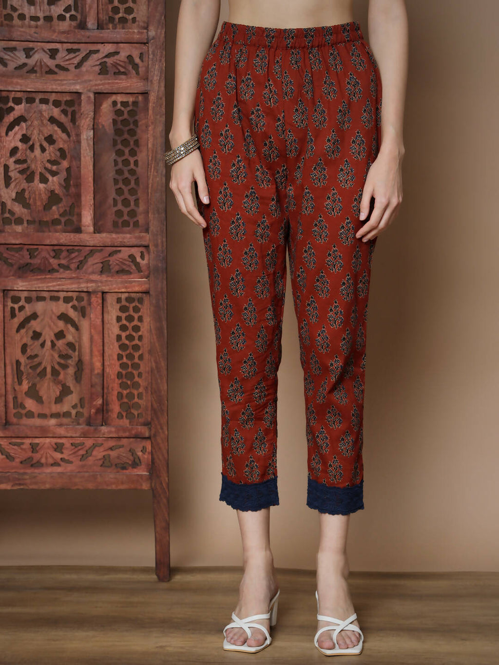 Myshka Women's Multi A-Line Kurta & Trousers With Dupatta | Grocsy