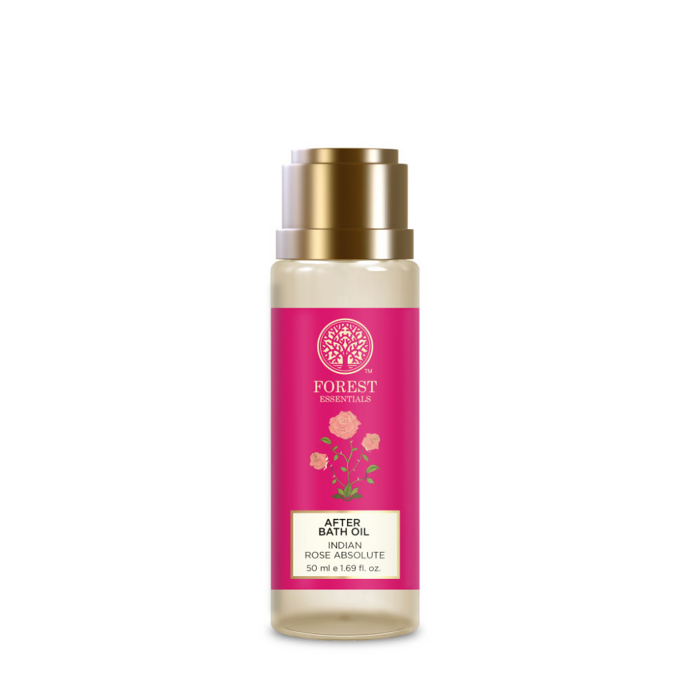 Forest Essentials After Bath Oil Indian Rose Absolute - Nourishing After Shower Body Oil | Grocsy