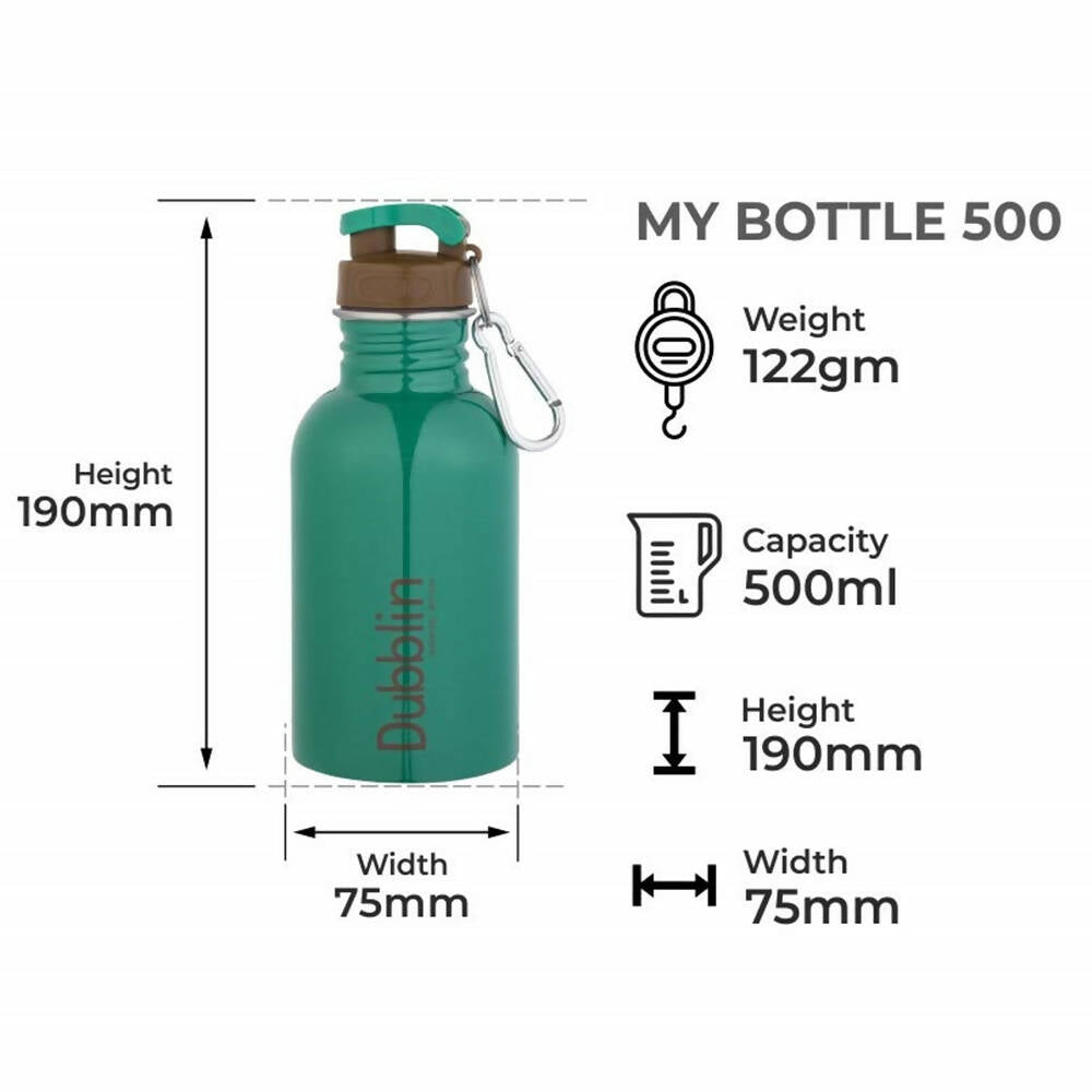 Dubblin My Bottle Stainless Steel Sports Water Bottle | Grocsy