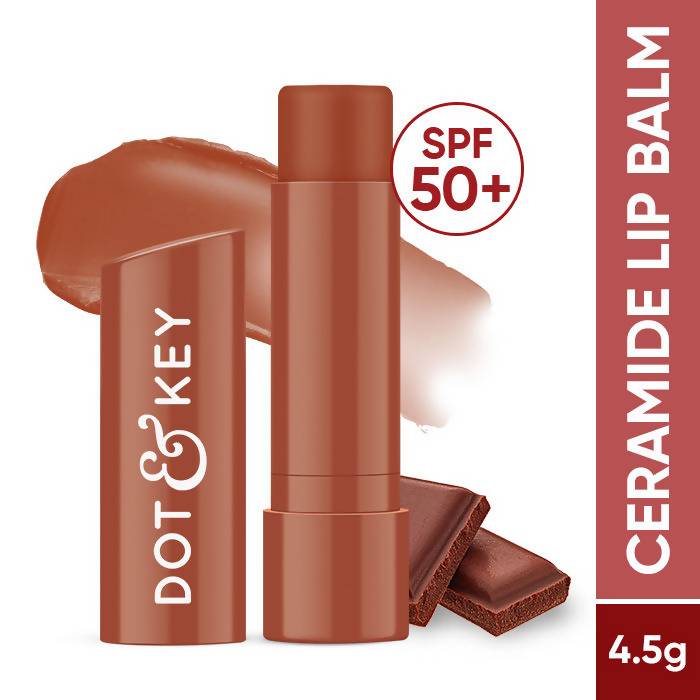 Dot & Key Barrier Repair Hydrating Lip Balm SPF 50 With Ceramides & Peptides Cocoa Nude | Grocsy