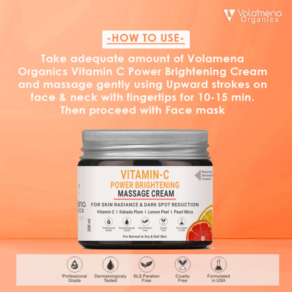 Volamena Organics Vitamin C Power Brightening Massage Cream | Grocsy