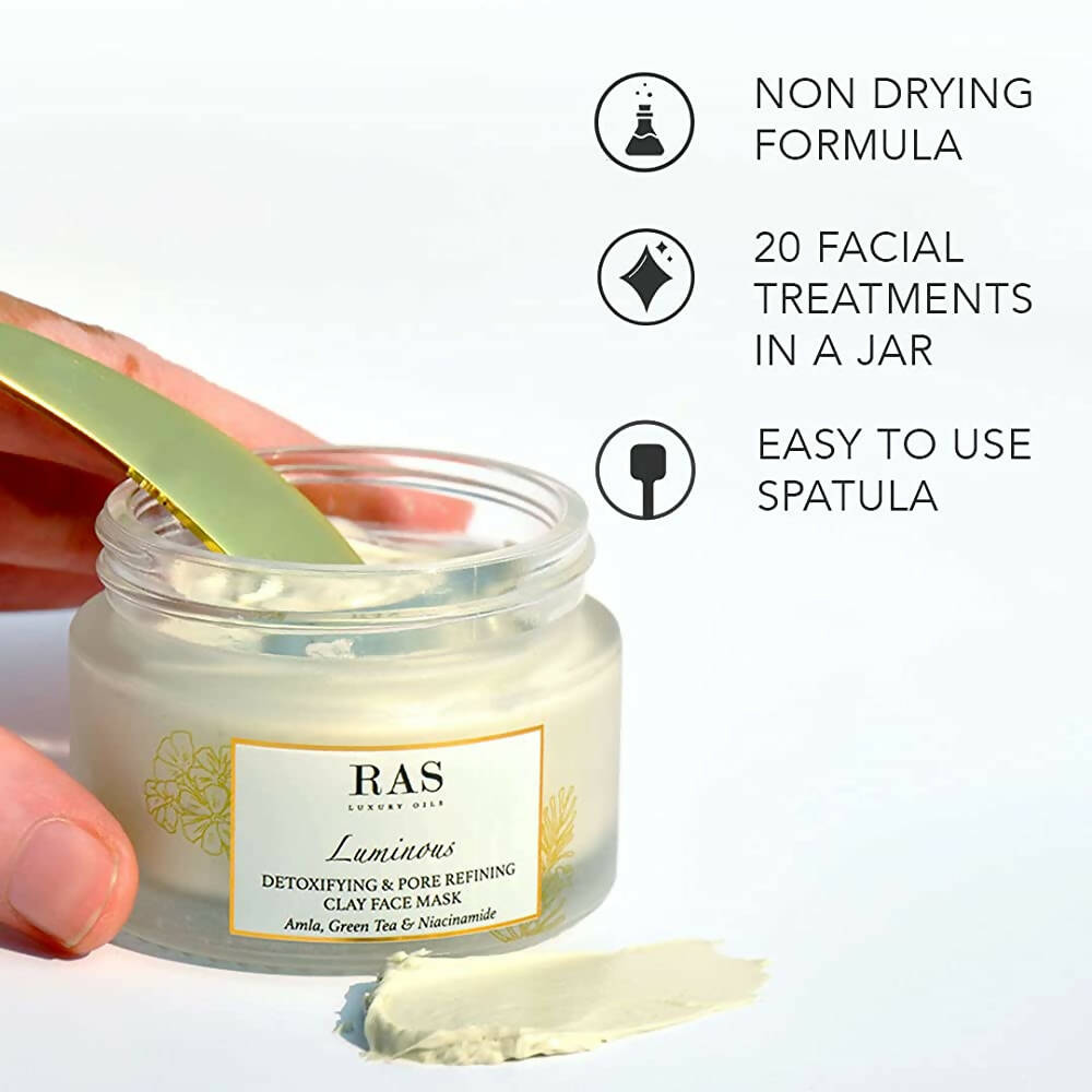 Ras Luxury Oils Luminous Detoxifying & Pore Refining Clay Face Mask | Grocsy
