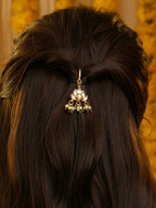 Ruby Raang Lotus Dangling Hair Brooch | Grocsy